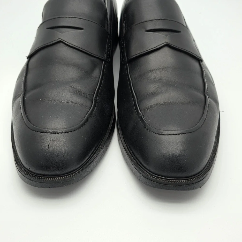 Johnston & Murphy Penny Loafer Men 11.5 Dual Width Black Waterproof Leather Shoe